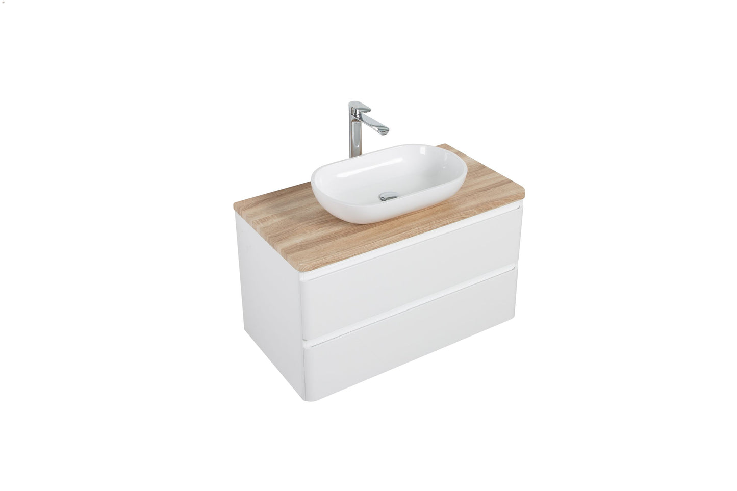 Lazio Double Drawer Vanity 900mm - basin excluded