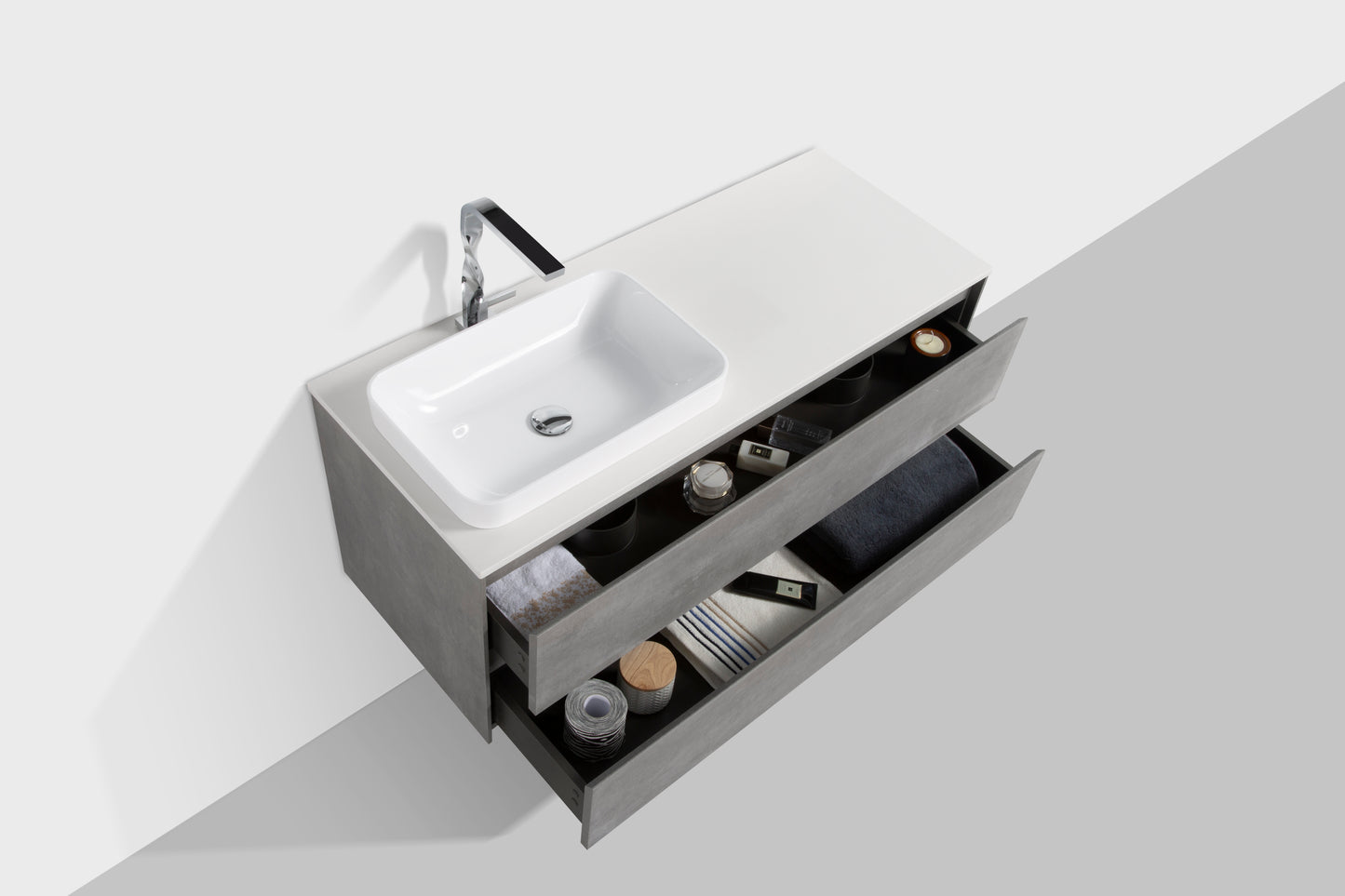 Madrid Double Drawer Vanity 1200mm - basin & top excluded