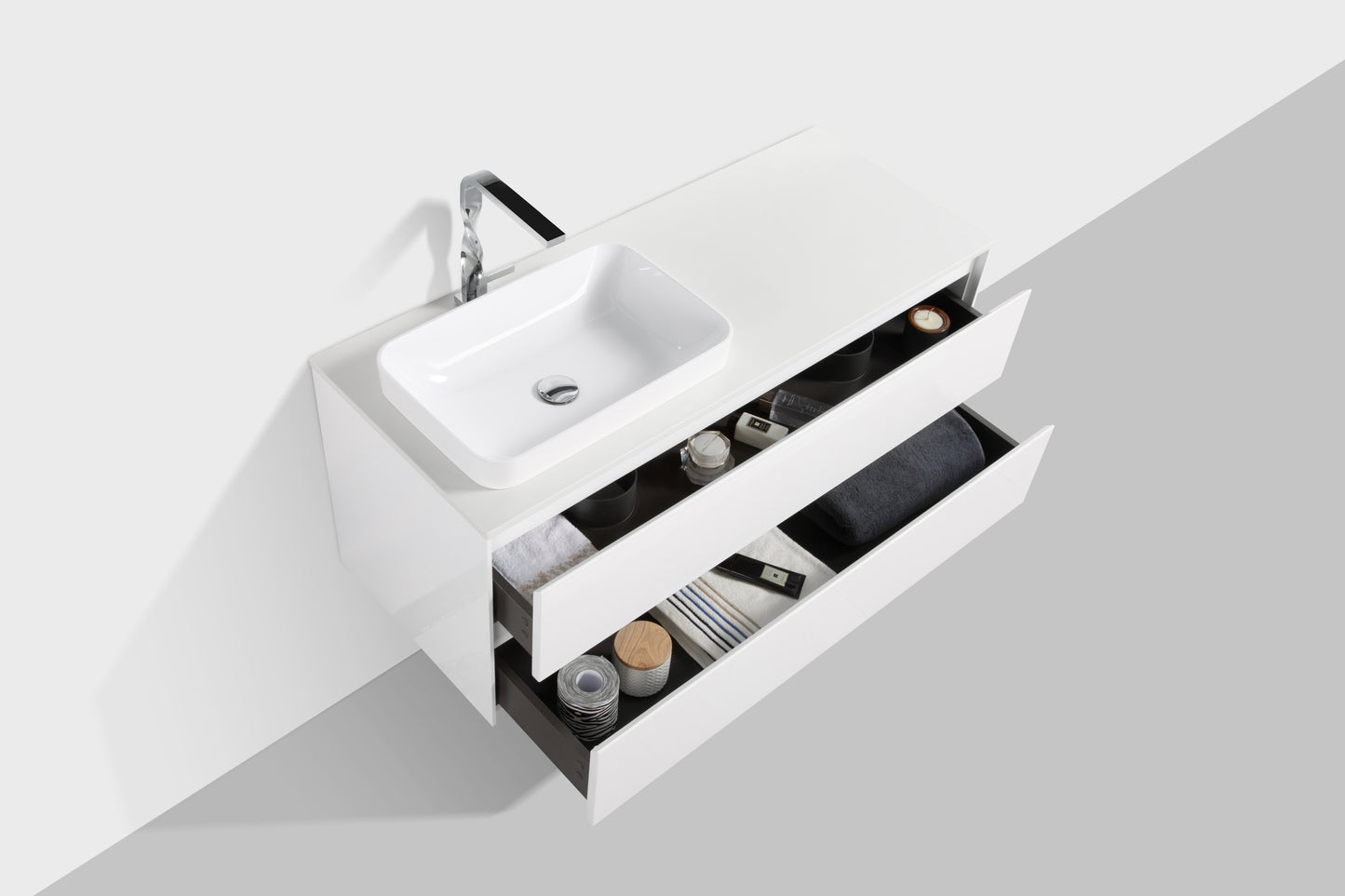 Madrid Double Drawer Vanity 1200mm - basin & top excluded