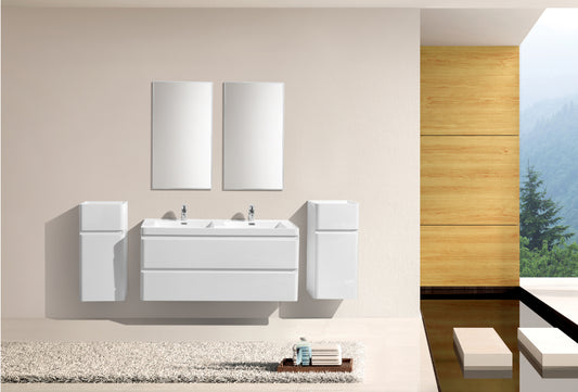 Milan Double Drawer Vanity, Top and Basin 1200mm