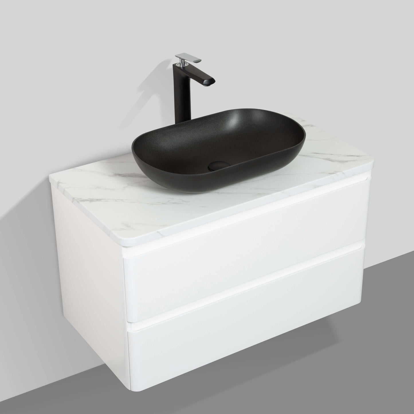 Santorini Double Drawer Vanity, Top and Basin 900mm